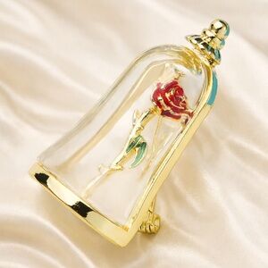 Enchanted Rose Gold Dome Brooch